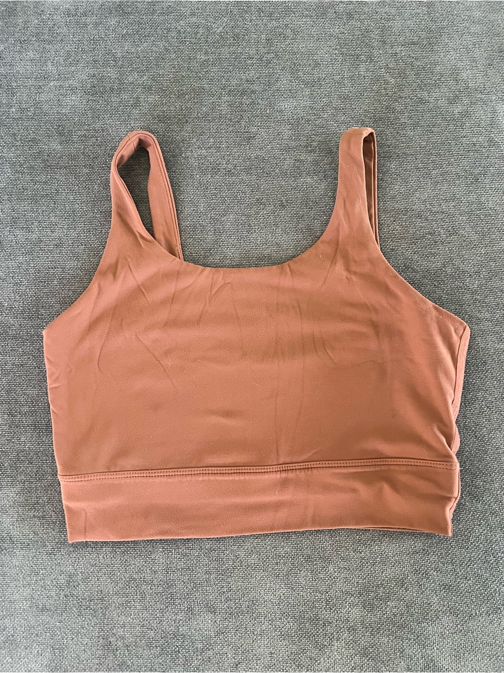 Nike Scoop-Neck Crop Bralette - Rust Brown